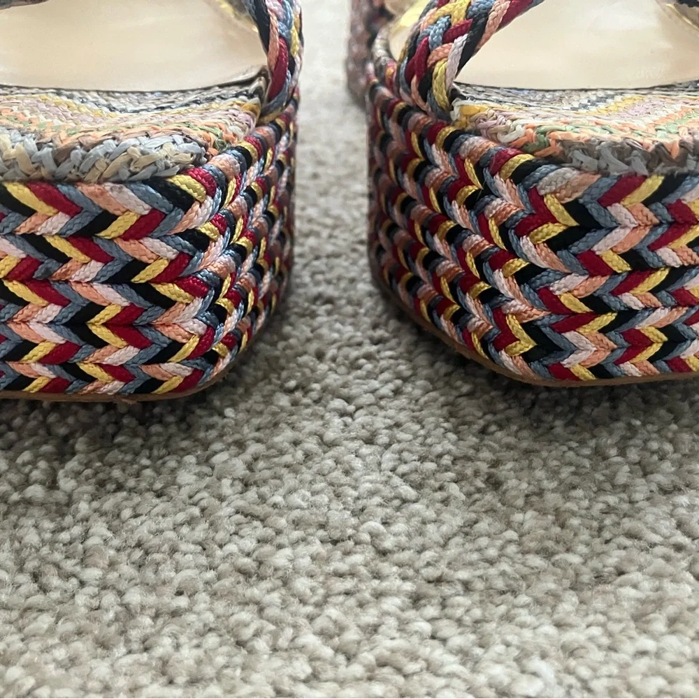 Jessica Simpson Multicolor Braided Platform Sandals